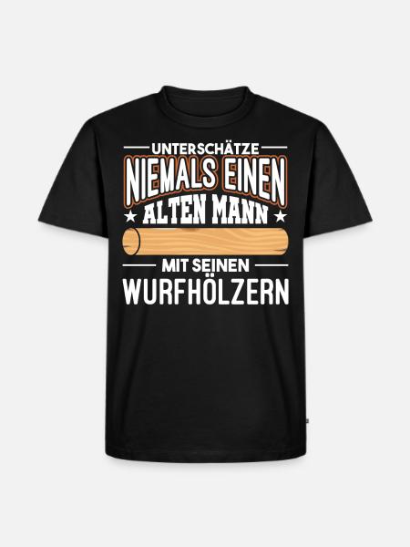 Kubb Schach Wikinger Wurfhölzer - Männer Premium Bio T-Shirt - Schwarz