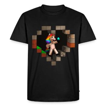 Coeur de licorne - T-shirt Premium bio Homme - noir - Devant - Nico (187cm)