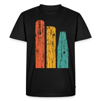 Opa hoch 3 dreifacher Opa - Männer Premium Bio T-Shirt - Schwarz - Vorne - Nico (187cm)