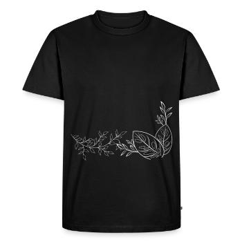 Flowers plants wedding icon - Men's Premium Organic T-Shirt - black - Front - Nico (187cm)