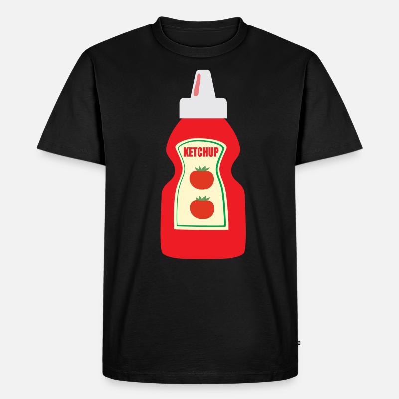 Ketchup - Männer Premium Bio T-Shirt - Schwarz