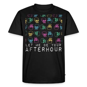 Let me be your afterhour Skull Design Geschenk - Männer Premium Bio T-Shirt - Schwarz - Vorne - Nico (187cm)