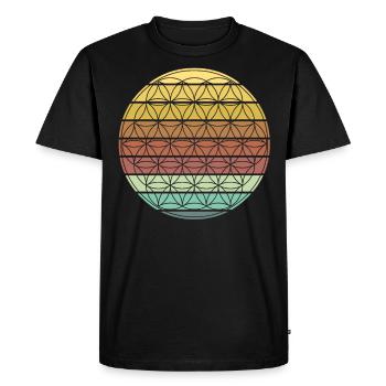 Flower of Life Chakra - Men's Premium Organic T-Shirt - black - Front - Nico (187cm)