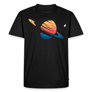 Espace extra-atmosphérique de la planète Saturne - T-shirt Premium bio Homme - noir - Devant - Nico (187cm)