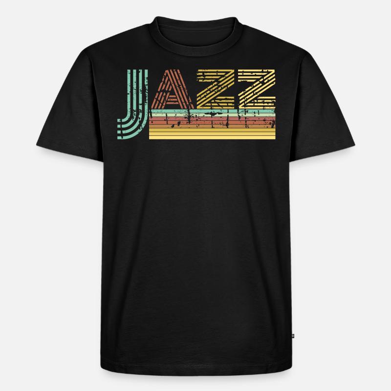 Jazz - Männer Premium Bio T-Shirt - Schwarz