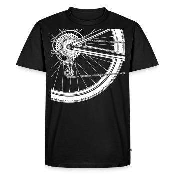 Fahrrad Rennen Speichen Radfahren - Männer Premium Bio T-Shirt - Schwarz - Vorne - Nico (187cm)