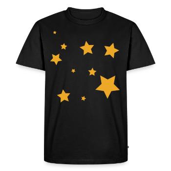 Étoiles étoiles - T-shirt Premium bio Homme - noir - Devant - Nico (187cm)