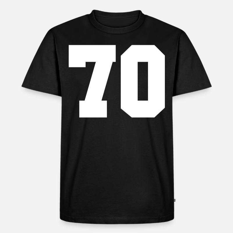 70 - Männer Premium Bio T-Shirt - Schwarz