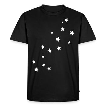 étoile - T-shirt Premium bio Homme - noir - Devant - Nico (187cm)