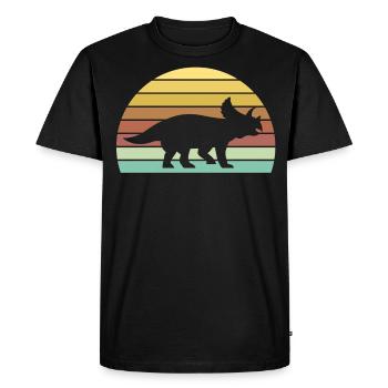 Tricératops - T-shirt Premium bio Homme - noir - Devant - Nico (187cm)
