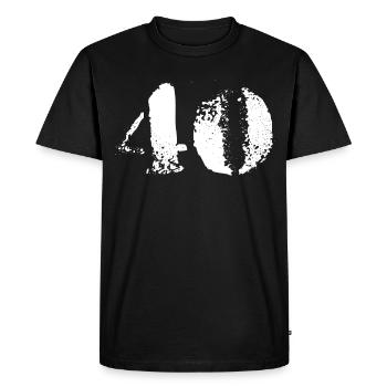 40 numéro - T-shirt Premium bio Homme - noir - Devant - Nico (187cm)