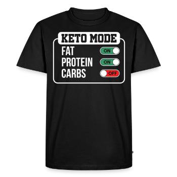 Diet Avocado Keto Gift - Men's Premium Organic T-Shirt - black - Front - Nico (187cm)