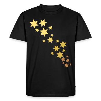 Étoiles - T-shirt Premium bio Homme - noir - Devant - Nico (187cm)