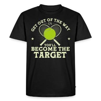 Cadeau de tennis net joueur de tennis - T-shirt Premium bio Homme - noir - Devant - Nico (187cm)