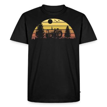 Simulation de tracteur tracteur tracteur - T-shirt Premium bio Homme - noir - Devant - Nico (187cm)