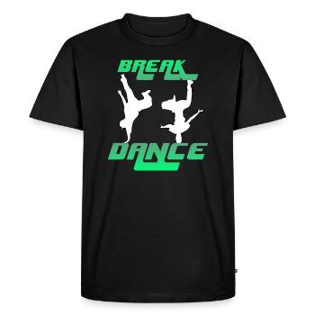 Break dance - T-shirt Premium bio Homme - noir - Devant - Nico (187cm)