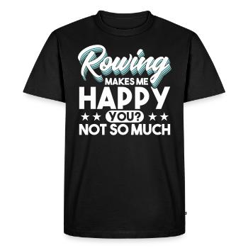 Rowers rowing rowing gift - Men's Premium Organic T-Shirt - black - Front - Nico (187cm)