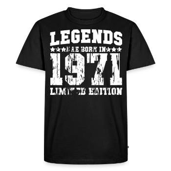 Gift idea for the 50th birthday - Men's Premium Organic T-Shirt - black - Front - Nico (187cm)