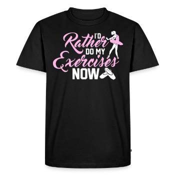 Danseuse Ballerine Ballet - T-shirt Premium bio Homme - noir - Devant - Nico (187cm)