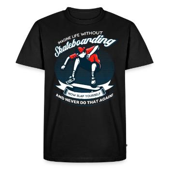 Skateboarder Skaten Skateboard - T-shirt Premium bio Homme - noir - Devant - Nico (187cm)