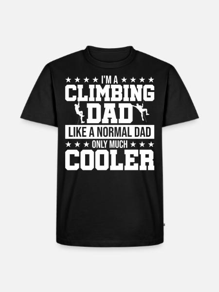 Felsklettern Bergsteiger Klettern - Männer Premium Bio T-Shirt - Schwarz