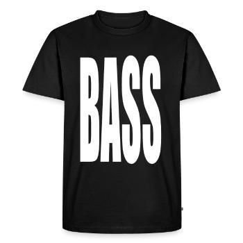 BASSE TXT BLANC - T-shirt Premium bio Homme - noir - Devant - Nico (187cm)