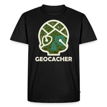 Géocaching géocaching - T-shirt Premium bio Homme - noir - Devant - Nico (187cm)