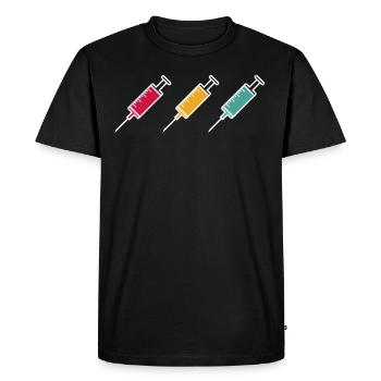 Injection needle syringe - Men's Premium Organic T-Shirt - black - Front - Nico (187cm)