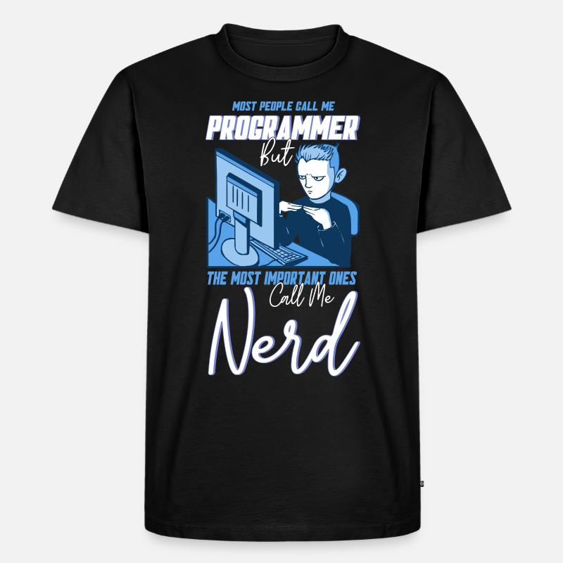Softwareentwickler Computerfreak Programmierer - Männer Premium Bio T-Shirt - Schwarz