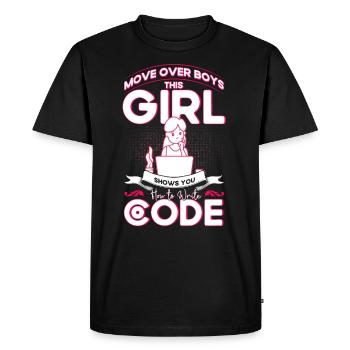 Software Developer Developer Nerd Programmer - Men's Premium Organic T-Shirt - black - Front - Nico (187cm)