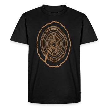 Disque d’arbre - T-shirt Premium bio Homme - noir - Devant - Nico (187cm)