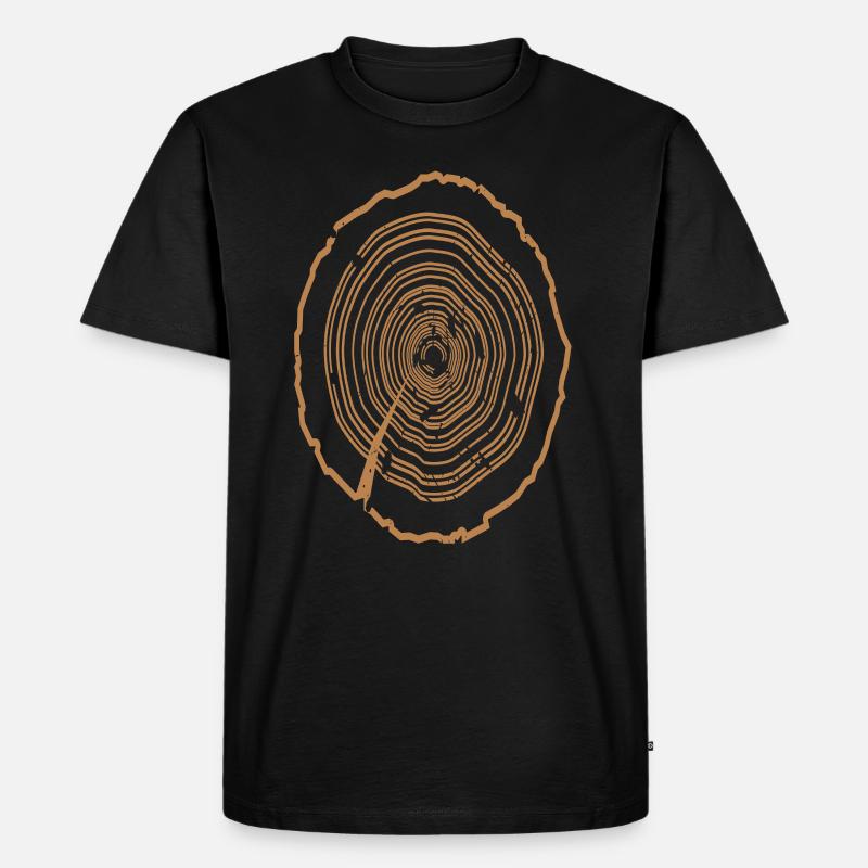 Baumscheibe - Männer Premium Bio T-Shirt - Schwarz