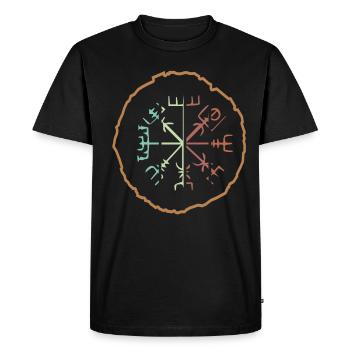 Symbole viking - T-shirt Premium bio Homme - noir - Devant - Nico (187cm)