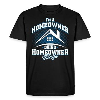 House building construction manager Builder - Men's Premium Organic T-Shirt - black - Front - Nico (187cm)