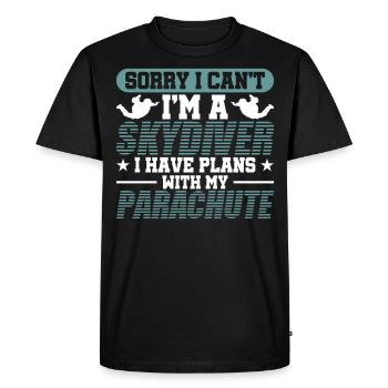 Skydiving Skydive Skydive - Men's Premium Organic T-Shirt - black - Front - Nico (187cm)