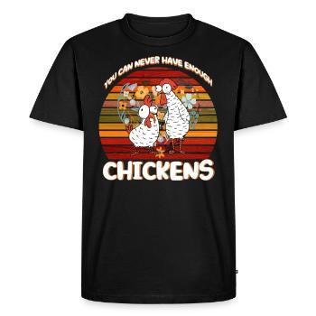 Agriculteur poulet poules - T-shirt Premium bio Homme - noir - Devant - Nico (187cm)