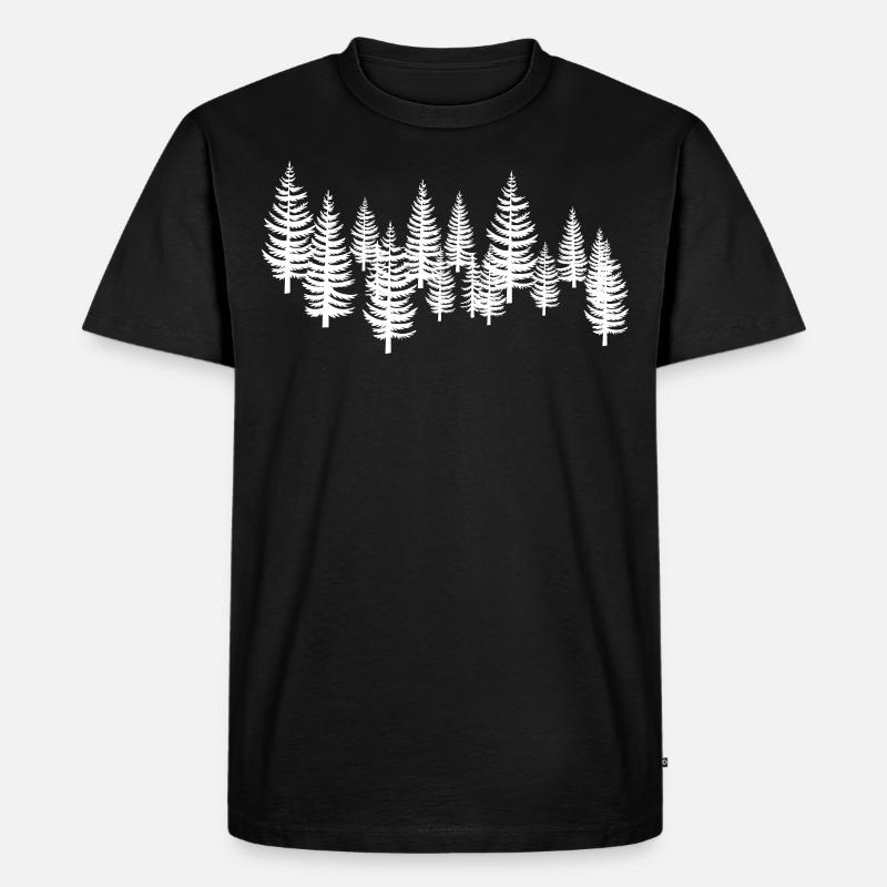 White Tree Trees - Men's Premium Organic T-Shirt - black