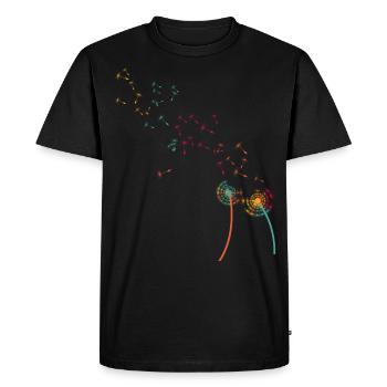 Pusteblume à l’herbe - T-shirt Premium bio Homme - noir - Devant - Nico (187cm)