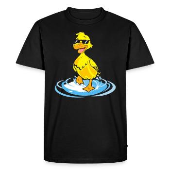Canard Cool - T-shirt Premium bio Homme - noir - Devant - Nico (187cm)