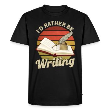 Sort Writer Auteur de livre Cadeau - T-shirt Premium bio Homme - noir - Devant - Nico (187cm)
