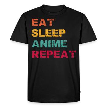 Anime - T-shirt Premium bio Homme - noir - Devant - Nico (187cm)