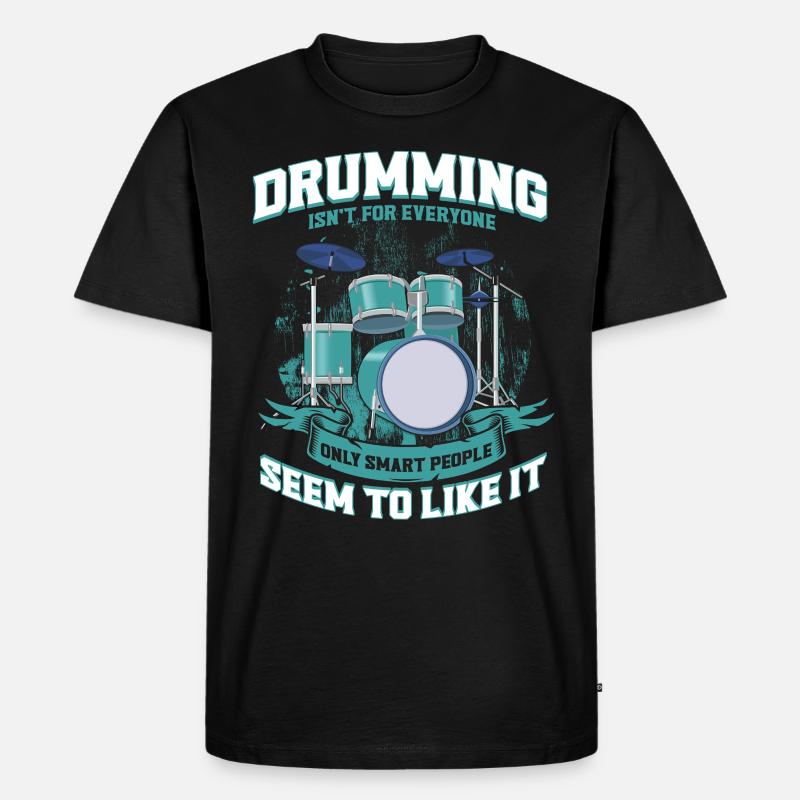 Percussion Drummer Schlagzeug Geschenk - Männer Premium Bio T-Shirt - Schwarz