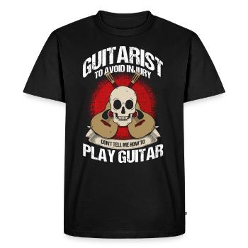 Musician Guitarist Vintage Gift - Men's Premium Organic T-Shirt - black - Front - Nico (187cm)
