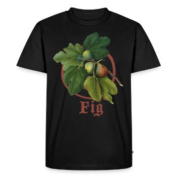 Figs, vintage illustration - Men's Premium Organic T-Shirt - black - Front - Nico (187cm)