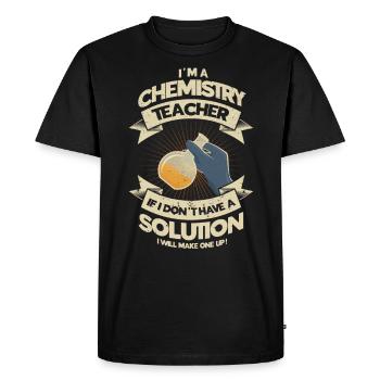 Chimiste Tableau périodique De la chimie Cadeau - T-shirt Premium bio Homme - noir - Devant - Nico (187cm)