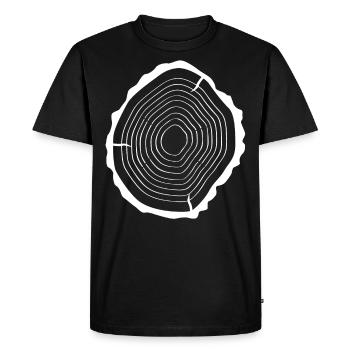 Bois d’arbre - T-shirt Premium bio Homme - noir - Devant - Nico (187cm)