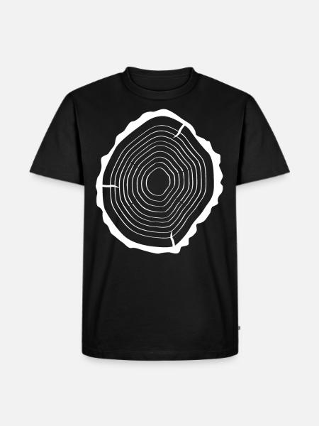 Tree Wood - Men's Premium Organic T-Shirt - black