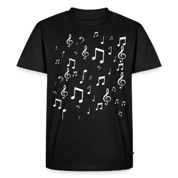 Musique Notes musicales - T-shirt Premium bio Homme - noir - Devant - Nico (187cm)