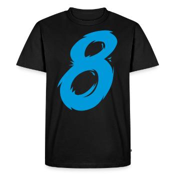 Nombre 8 - T-shirt Premium bio Homme - noir - Devant - Nico (187cm)
