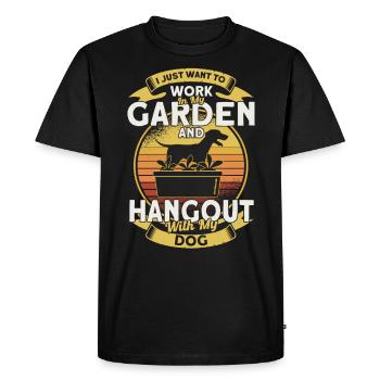 Rétro vintage jardinage cadeau - T-shirt Premium bio Homme - noir - Devant - Nico (187cm)